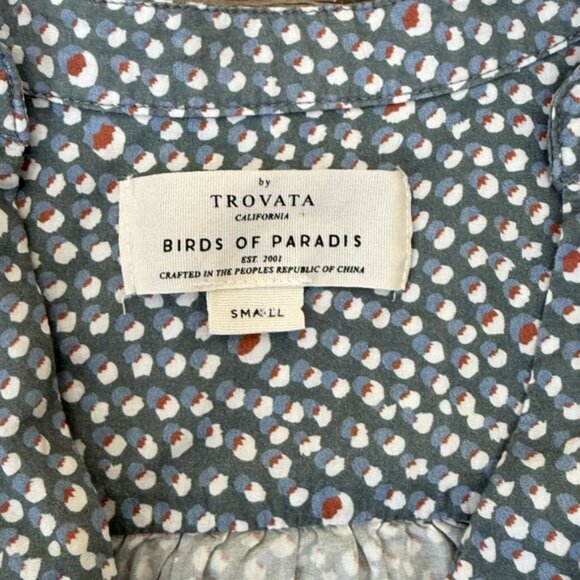 Trovata Birds of Paradis button down blouse size small - Picture 3 of 6